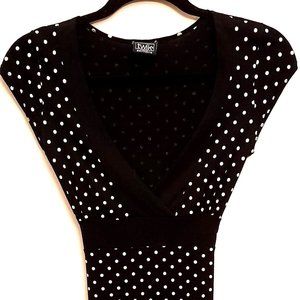 Black and White Polka Dot Dress by Simons Size S